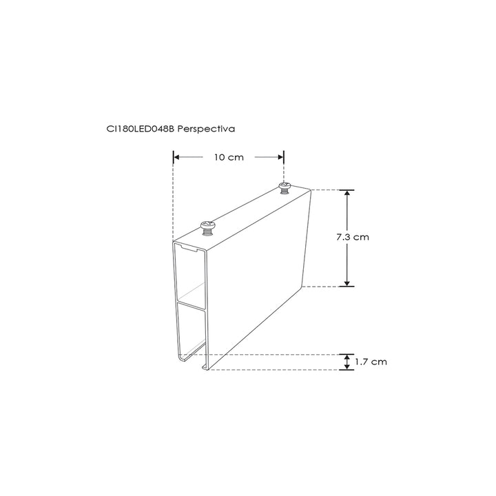 Kit de 2 coples rectos para luminario interconectable ILULED048B12040W de iLumileds (incluye tornillos)