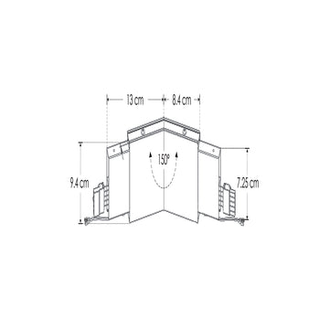 Coples iluminados 3W para luminario ILULED048B12040W opciones 60° - 90° - 135° - 150° de iLumileds