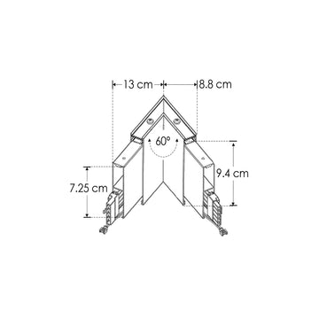 Coples iluminados 3W para luminario ILULED048B12040W opciones 60° - 90° - 135° - 150° de iLumileds