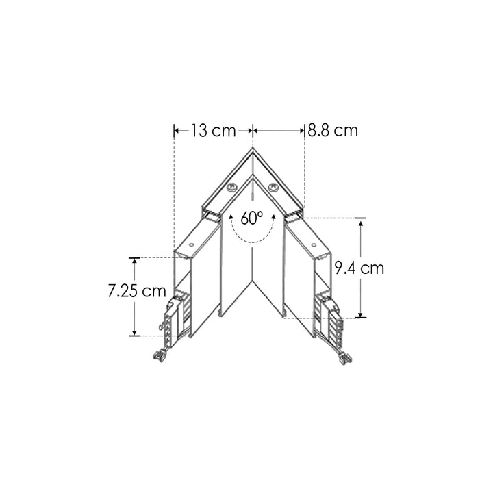 Coples iluminados 3W para luminario ILULED048B12040W opciones 60° - 90° - 135° - 150° de iLumileds