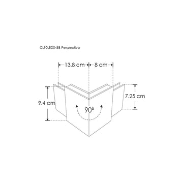 Coples iluminados 3W para luminario ILULED048B12040W opciones 60° - 90° - 135° - 150° de iLumileds