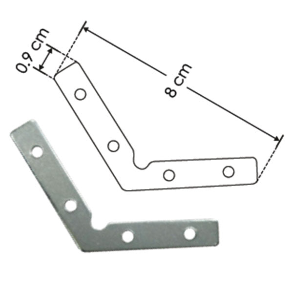 Conector 120° para perfiles de aluminio serie PA1911 e ILUPA3551 incluye 2 tornillos de iLumileds (No se vende individual)