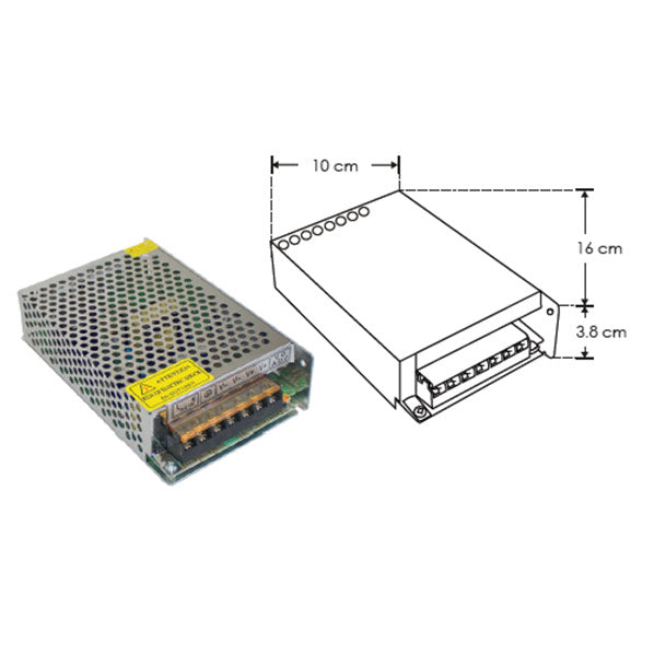 Fuente de alimentación conmutada 100W (80W máx.), entrada 110-220V ca salida 24V cc, para interiores de iLumileds