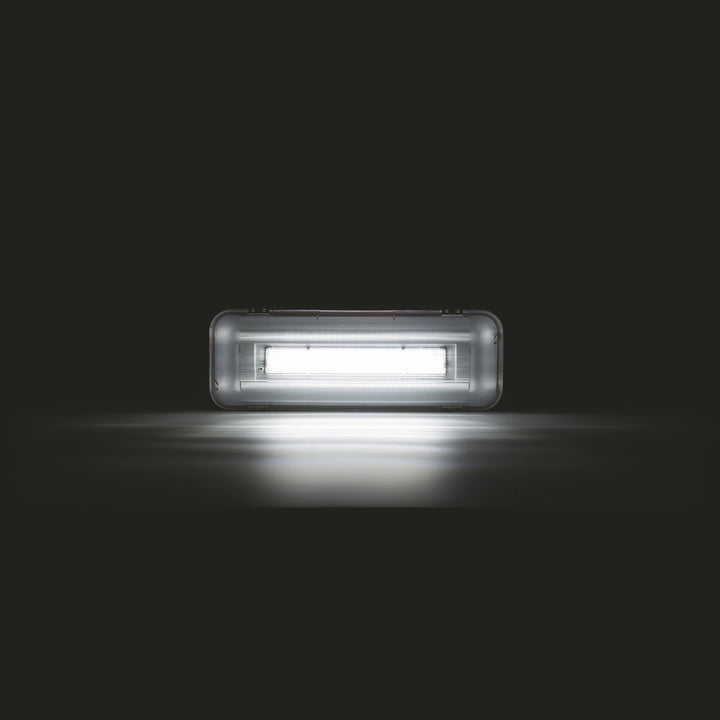Luminario hermético de emergencia para sobreponer HERMETIC opciones flujo lumínico (permanente multiLED) autonomía 1.5hr de Normalux