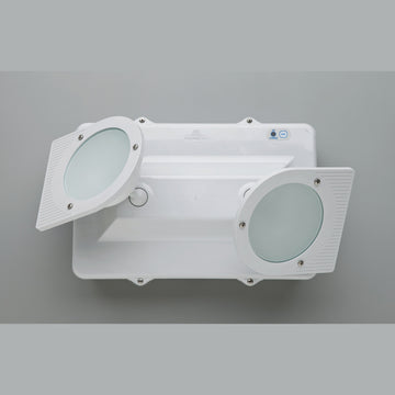 Luminario de emergencia de sobreponer para grandes superficies DOPPLO opciones flujo lumínico, autonomía 1.5hr (no permanente) de Normalux