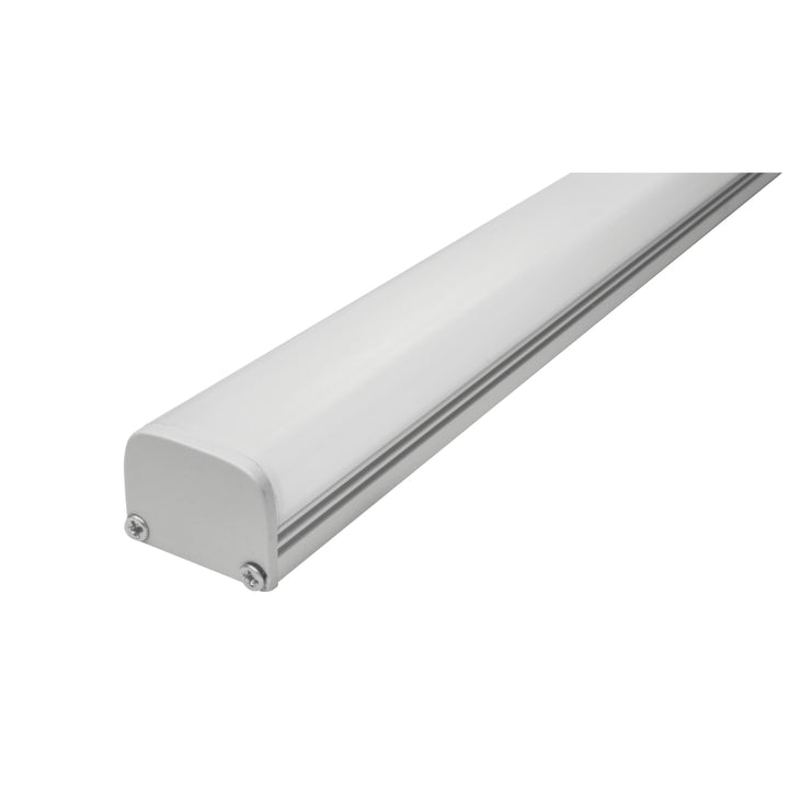 Kit de perfil de aluminio para suspender o sobreponer DXA19KIT. -L:2m A:1.4cm Al:1.8cm- para tira LED, incluye difusor acrílico, kit de 2 grapas y kit de 2 tapas laterales de iLumileds