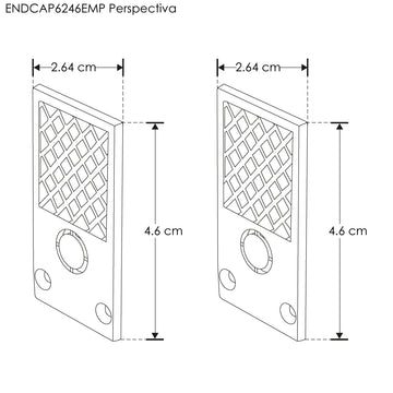 Kit de 2 tapas para riel ILUTMAG6246EMP de iLumileds
