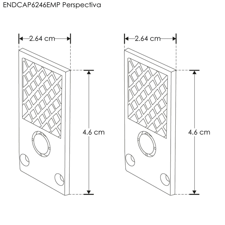 Kit de 2 tapas para riel ILUTMAG6246EMP de iLumileds