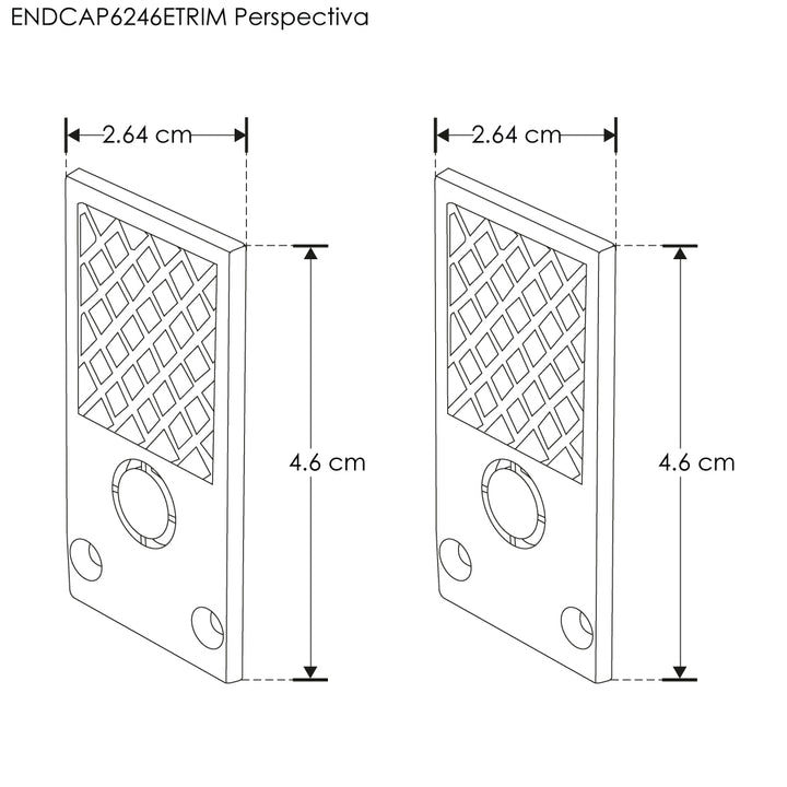 Kit de 2 tapas para riel ILUTMAG6246ETRIM de iLumileds