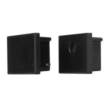 Kit de 2 tapas laterales negras para perfil de aluminio DXAP01N, de plástico de iLumileds (No se vende individual)
