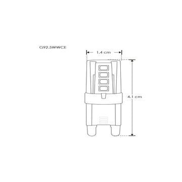 Foco tipo cacahuate 2.5W 110-127V opciones color de luz base G9 de iLumileds