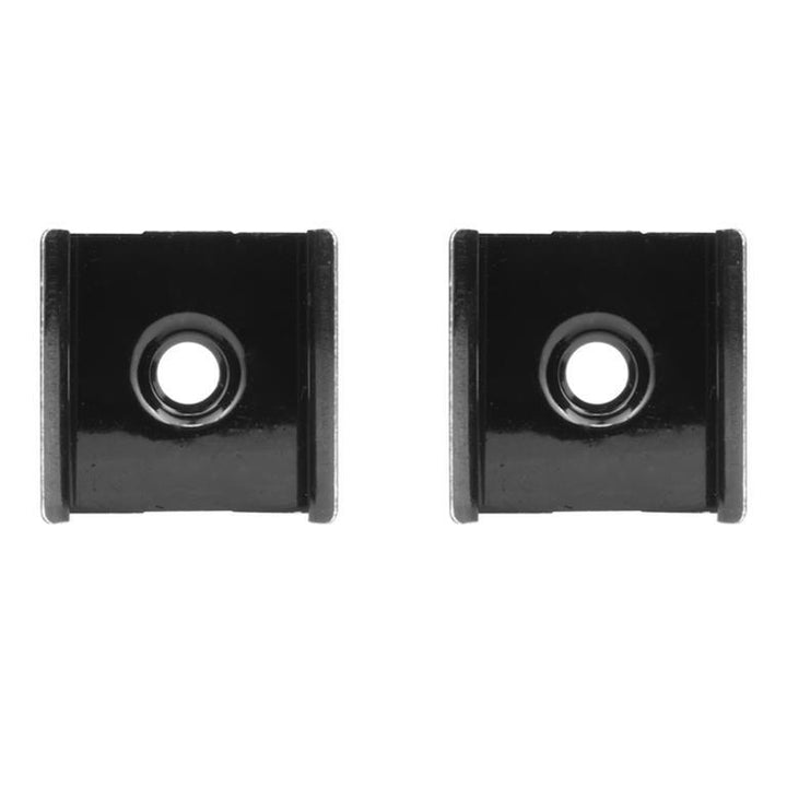 Kit de 2 grapas negras de sujeción para perfil de aluminio DXAP01N, de metal (No se vende individual)