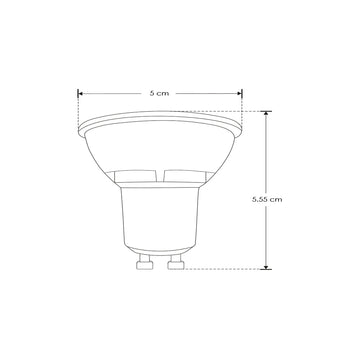 MR16 LED 7W 38° 90-130V base GU10 opción color de luz cálido / neutro / frío marca iLumileds