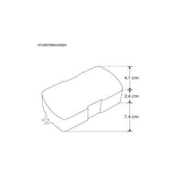 Driver corriente constante aterrizado 3W, entrada 100-240V ca salida 3-4.5V cc, 700mA para interiores de iLumileds