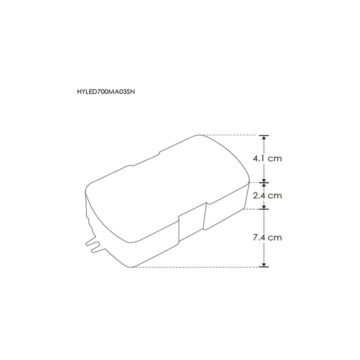 Driver corriente constante aterrizado 3W, entrada 100-240V ca salida 3-4.5V cc, 700mA para interiores de iLumileds