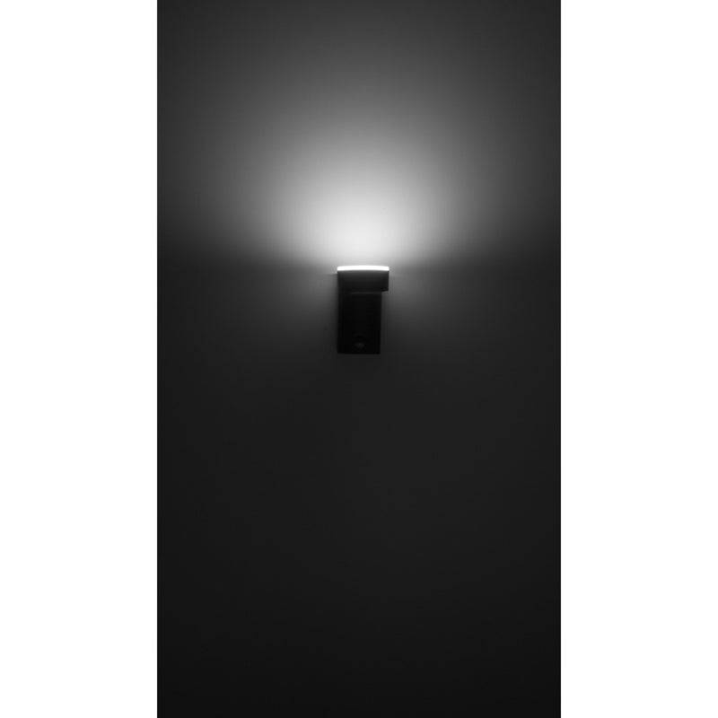 Luminario circular giratorio (270°) con sensor humano para sobreponer en muro 12W luz difusa color neutro cálido (3000K) de iLumileds