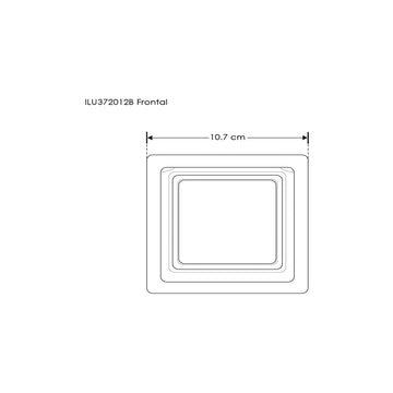 Luminario tipo cubo para muro 6W luz cálida de iLumileds