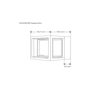 Luminario tipo cubo para muro 6W luz cálida de iLumileds
