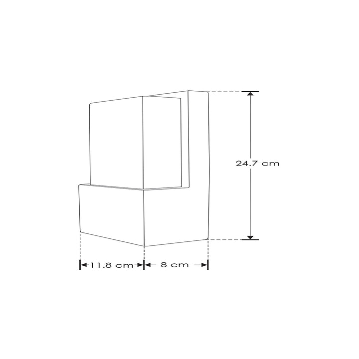 Luminario rectangular con efecto de luz simétrico para muro 10W 3000K de iLumileds