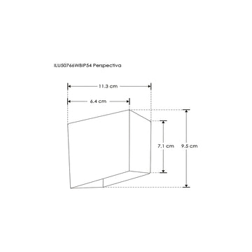 Cubo pequeño de luz con salida simétrica 6W luz cálida de iLumileds. Ideal para crear muro de luz.