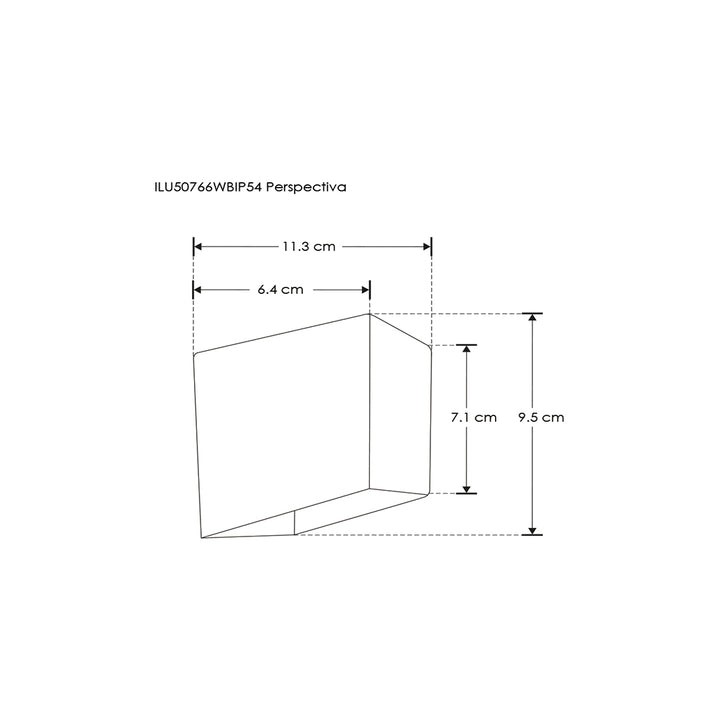 Cubo pequeño de luz con salida simétrica 6W luz cálida de iLumileds. Ideal para crear muro de luz.
