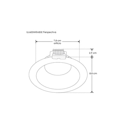 Downlight semiprofundo para MR16 incluye conector GU5.3 fabricado en policarbonato de iLumileds