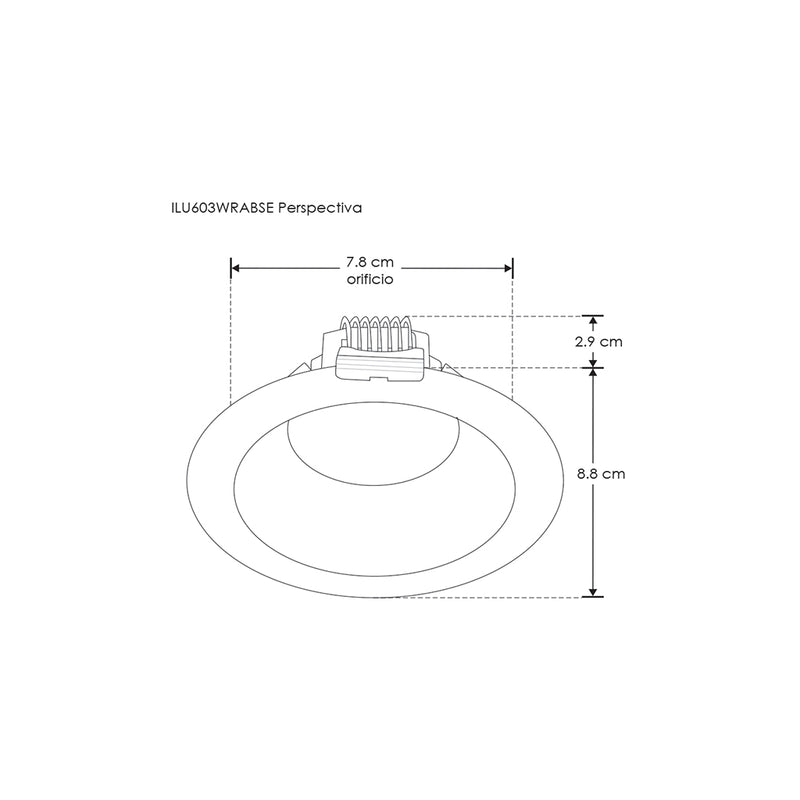 Downlight semiprofundo para MR16 incluye conector GU5.3 fabricado en policarbonato de iLumileds