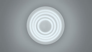 Luminario circular de muro con efecto de luz indirecta con opciones blanco o negro 6W luz cálida de iLumileds