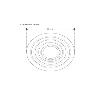 Luminario circular de muro con efecto de luz indirecta con opciones blanco o negro 6W luz cálida de iLumileds