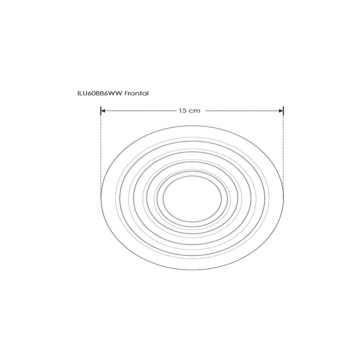 Luminario circular de muro con efecto de luz indirecta con opciones blanco o negro 6W luz cálida de iLumileds
