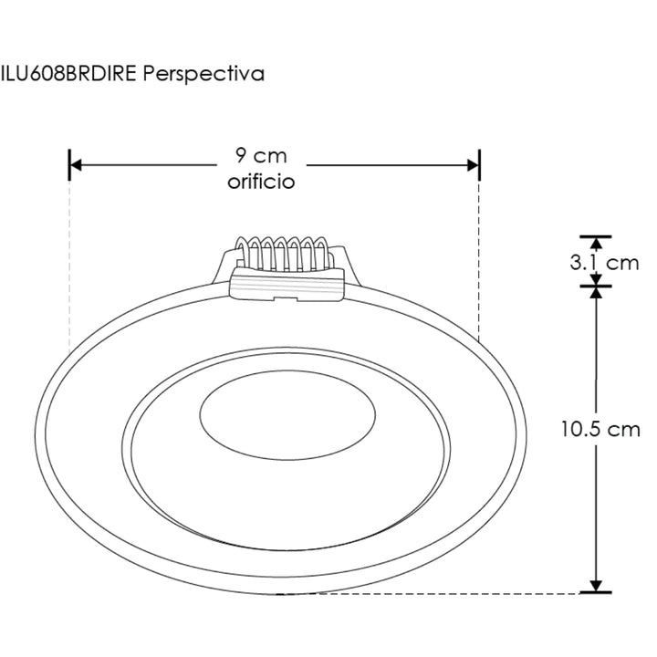 Portalámpara negro mate para MR16 dirigible de aluminio, incluye base GU5.3 de iLumileds