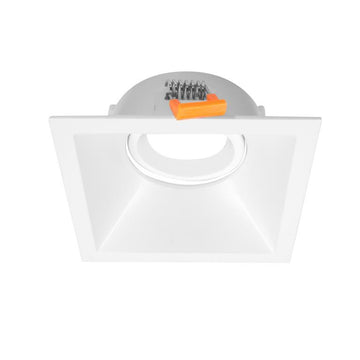 Downlight profundo rectangular dirigible para MR16 fabricado en aluminio, incluye conector GU5.3 de iLumileds