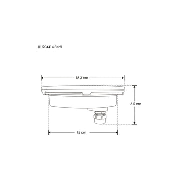 Luminario subacuático tipo dona RGB IP68 fabricado en acero inoxidable AISI 304 36W 40° 24V con housing incluido de iLumileds.