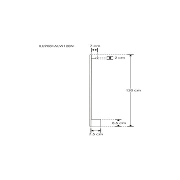 Luminario lineal fijo para muro 120cm base alta (7cm) 20w color de luz neturo cálido de iLumileds