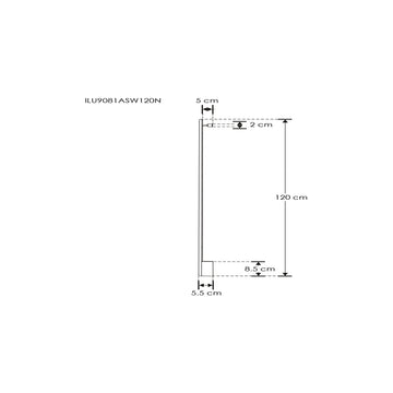 Luminario lineal fijo para muro 120cm base baja (5cm) 20w color de luz neturo cálido de iLumileds