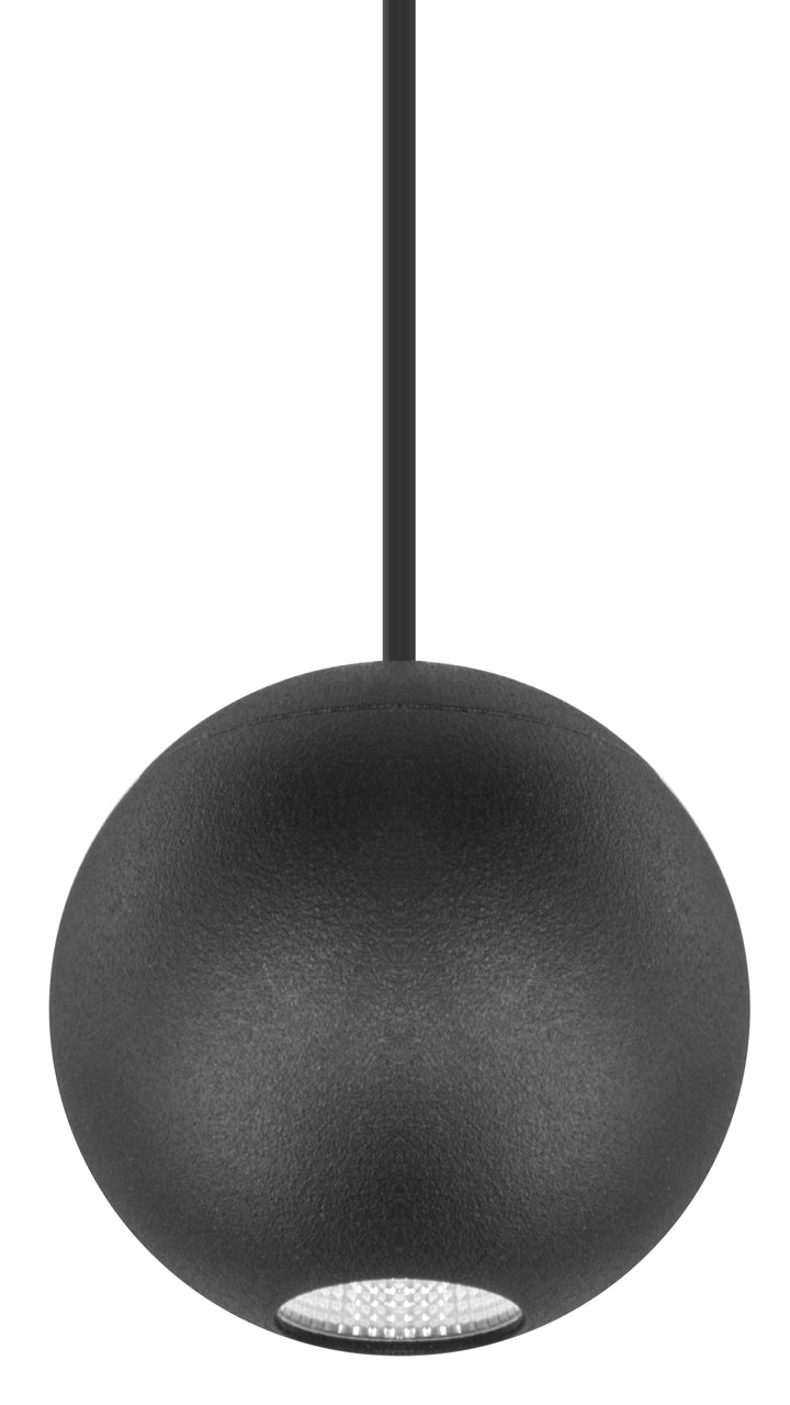 Luminario Persea para suspender 4.5w 38° cuerpo de esfera acabado negro luz cálida de iLumileds