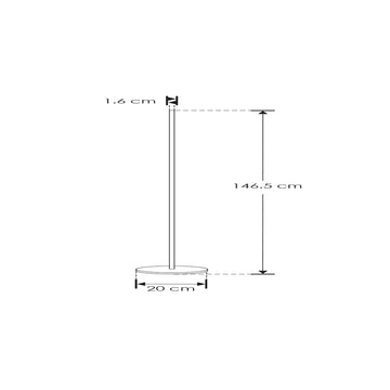 Luminario cilíndrico ultra-slim de piso (1.46m) 14W salida 1 cara color de luz neutro cálido de iLumileds
