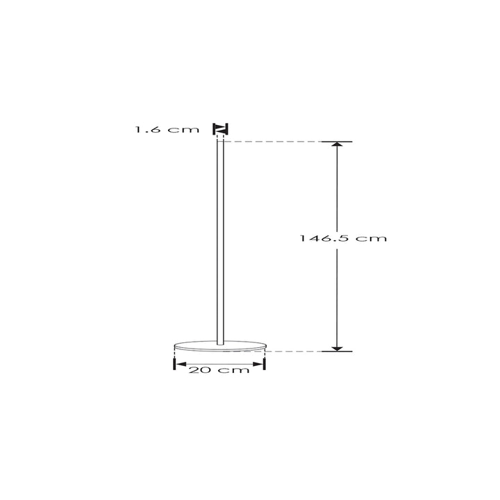 Luminario cilíndrico ultra-slim de piso (1.46m) 14W salida 1 cara color de luz neutro cálido de iLumileds