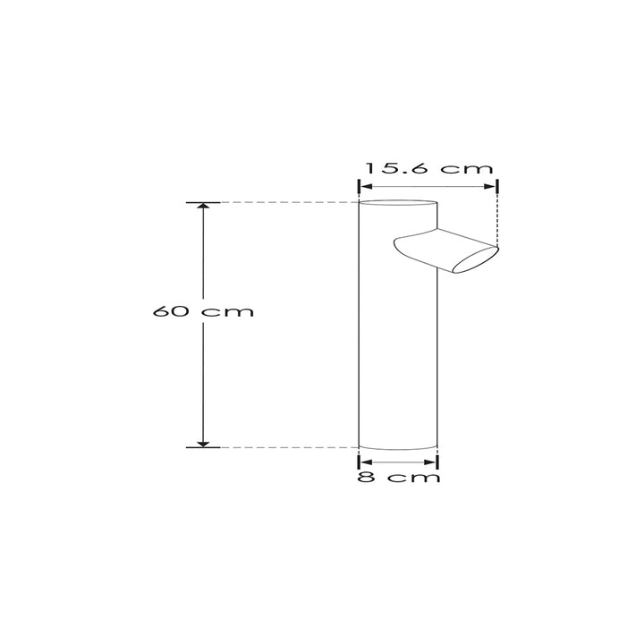 Bolardo de acero estilo moderno 60cm para lámpara MR16 GU10 de iLumileds