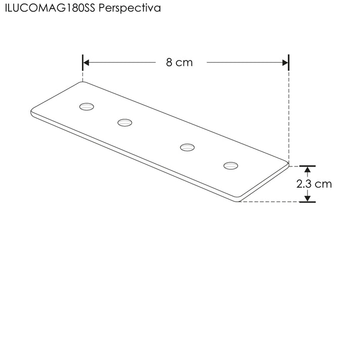 Cople lineal 180° para rieles magnéticos modelos ILUTMAG2624SS e ILUTMAG2651SS de iLumileds
