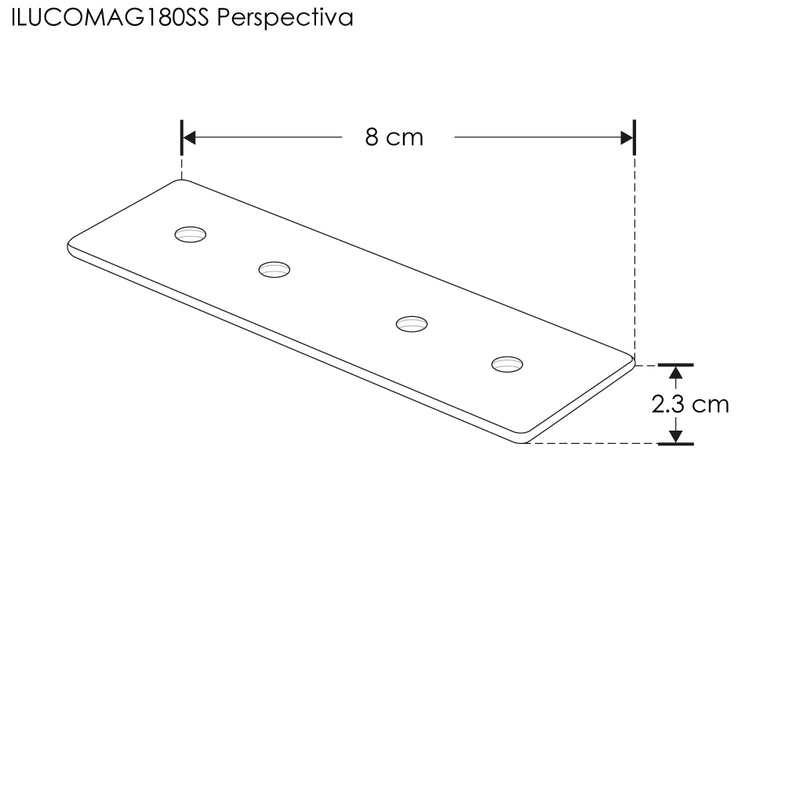 Cople lineal 180° para rieles magnéticos modelos ILUTMAG2624SS e ILUTMAG2651SS de iLumileds