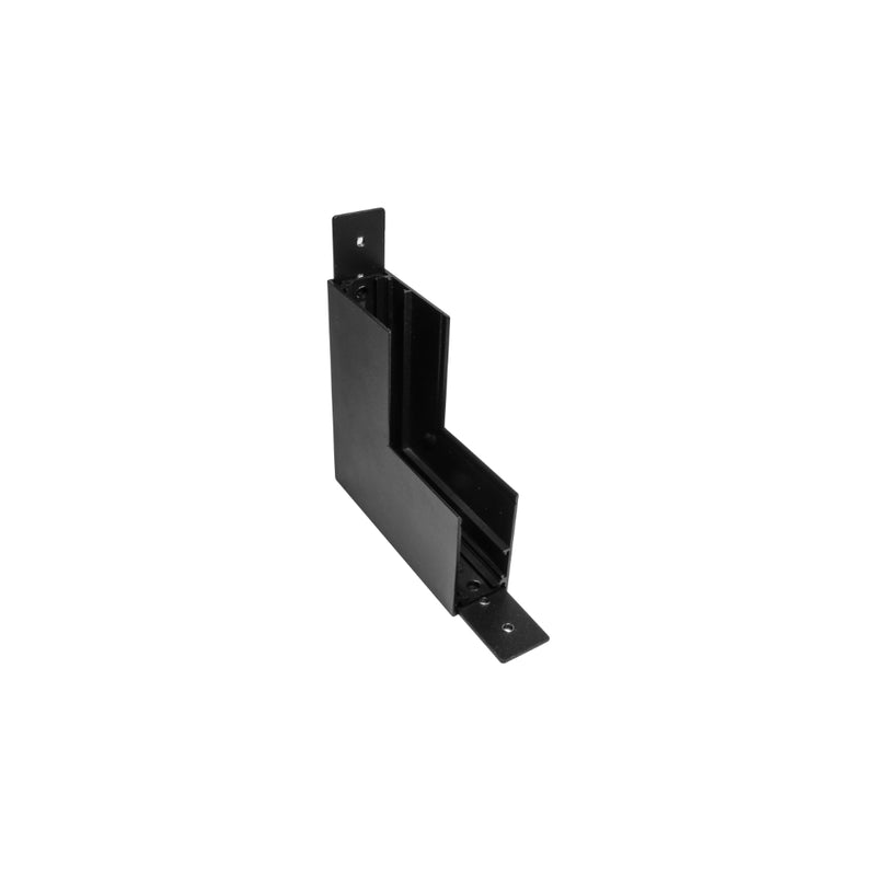 Cople 90° vertical acabado negro, incluye barras de metal y tornillos para riel ILUTMAG2651SS de iLumileds