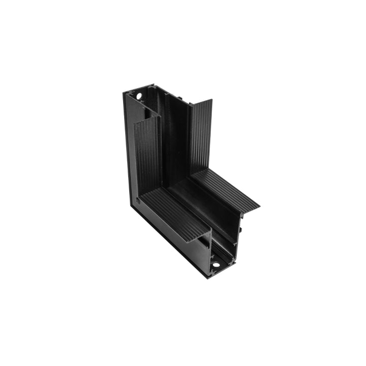 Cople 90° vertical acabado negro, incluye barras de metal y tornillos para riel ILUTMAG6246ETRIM de iLumileds