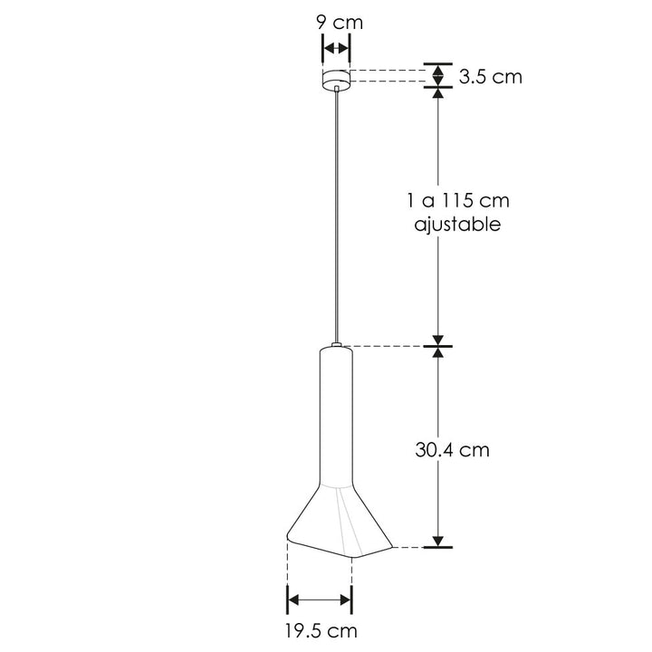 Luminario Laga Concreto decorativo de concreto rectangular para focos base E14 de iLumileds