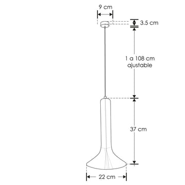 Luminario Laga Concreto decorativo de concreto circular para focos base E14 de iLumileds