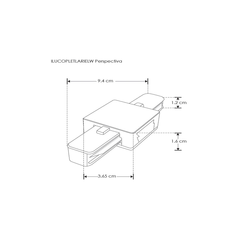 Cople recto para riel electrificado ILUTRAC de iLumileds