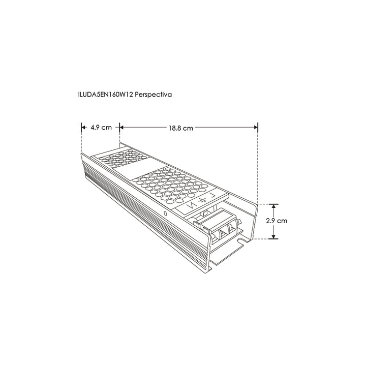 Fuente de poder atenuable 60W (48W máx.) 24V cc compatible con 5 modos: TRIAC, 0-10V, 1-10V, PWM y potenciómetro de iLumileds