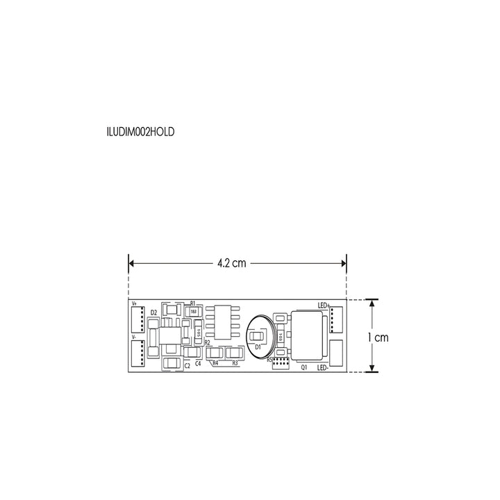 Sensor atenuador continuo para tira LED  incluye led indicador conecta hasta  72W/12Vcc- 144W/24Vcc de iLumileds
