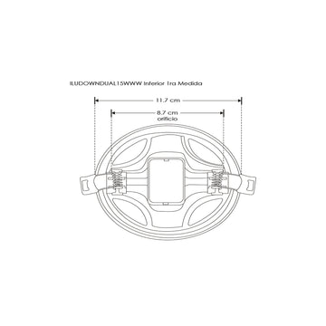 Downlight 15W para empotrar o sobreponer con cuerpo difuso con clips de sujeción ajustable (5 a 9.5cm) 100-240V opciones de luz cálido / frío de iLumileds