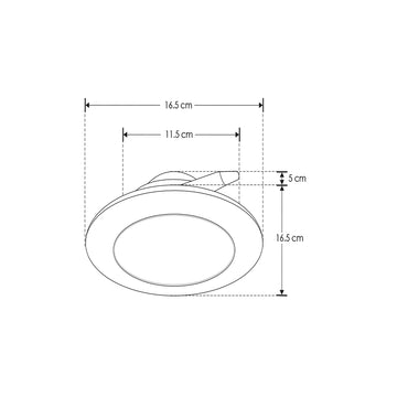 Downlight atenuable fabricado en policarbonato 9W opción luz neutra cálida, neutra o neutra fría, adaptable a bote integral N°10 de iLumileds